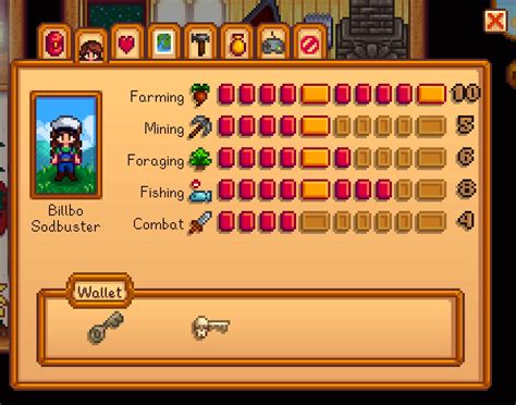 stardew valley game|Player Menu .